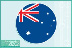AUSTRALIA Flag ROUND Vinyl Decal Car Truck Sticker Australian Sticker