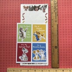 Vintage Suzy Zoo Wags Whiskers Dog Stationery & Puppy Cat Sticker Sheet Lot