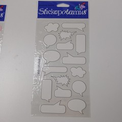 Vintage Stickopotamus Binder Sticker Comic Pattern Captions Lot 2 New 2 Partial