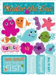 Reminisce Signature Series 3-Dimensional Sticker, Under the Sea