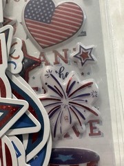 New Recollections 4TH OF JULY PATRIOTIC Scrapbooking Stickers 49 Pc