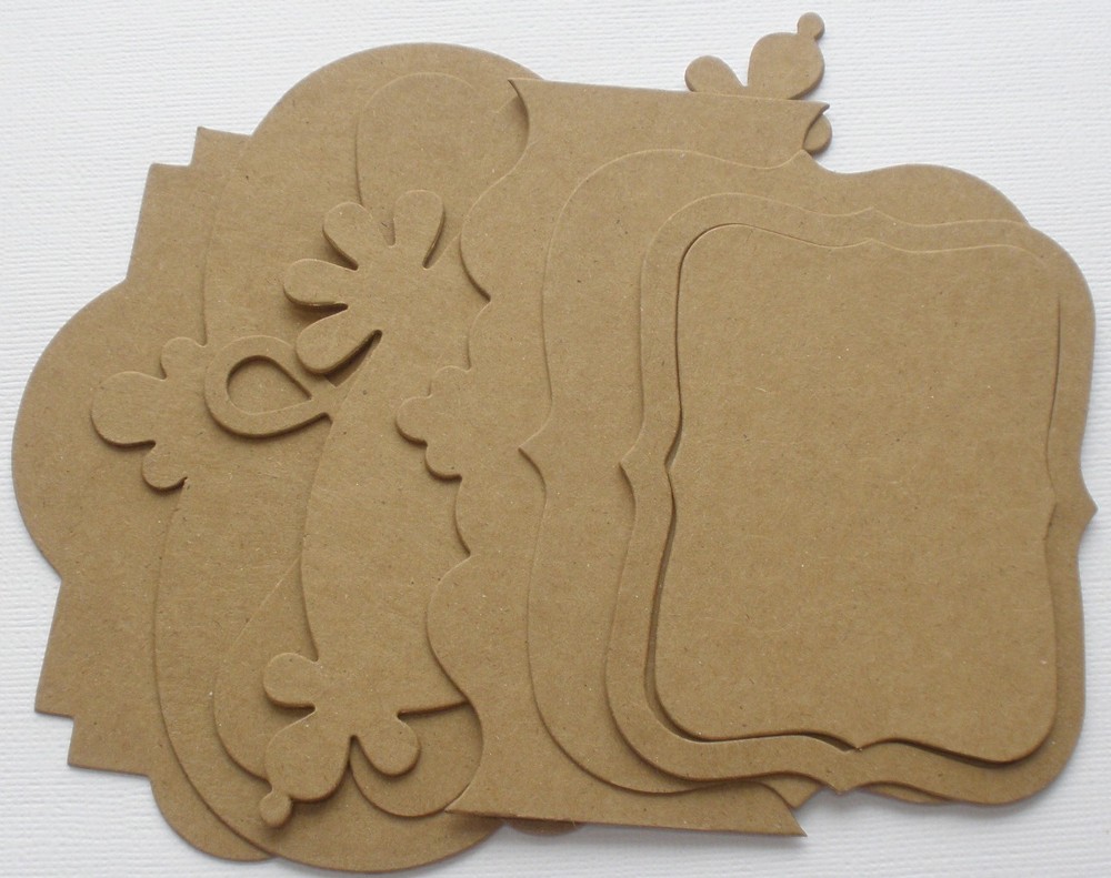 {10} ORNATE NOTE Sampler – Frame Mat Backings Bare Unfinished Chipboard Die Cut