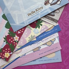 Hello Kitty Sanrio Note Stationery Paper Sheets Strawberry Scratch & Sniff Lot