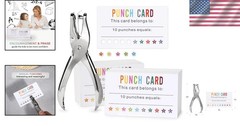 Fun Reward Punch Cards for Teachers & Parents – 200 Pack with Hole Puncher