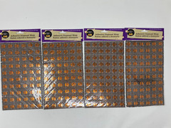 Halloween Scrapbooking Pumpkin Adhesive Diamond Wrap 4 pc 6×10″ Crafters Square