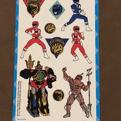 Vintage 1994 Mello Smello Mighty Morphin Power Rangers Stickers Mint New 1 Sheet