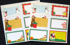 Mrs Grossman Vintage Two 6×6″ Christmas Gift Tags Sticker Sheets *12 tags total*