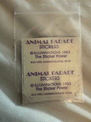 Vintage 1983 Illuminations Animal Parade Pink Flamingo Sticker Eighties Pastel