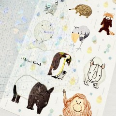 Shinzi Katoh Layered Sticker Set Tear Rain Animals ks-ss-10005