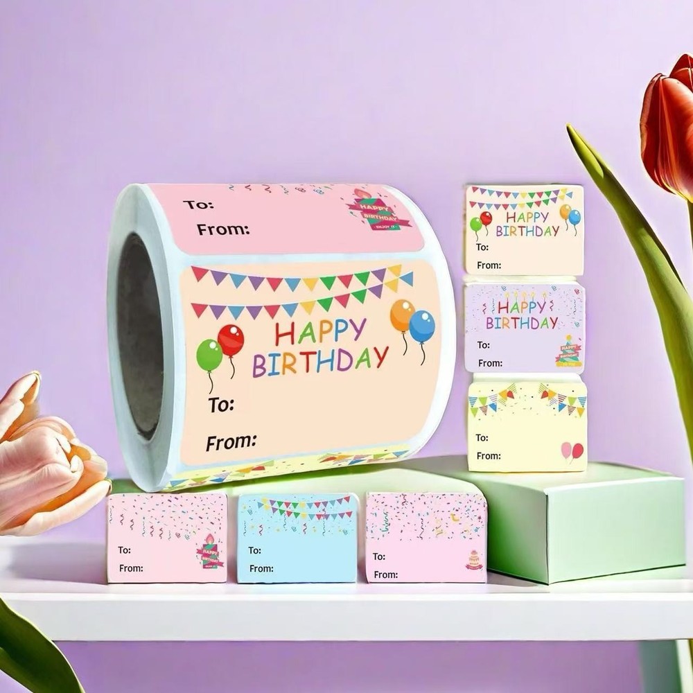 400pcs Bulk Birthday Gift Tag Stickers – Birthday Gift Wrapping Labels
