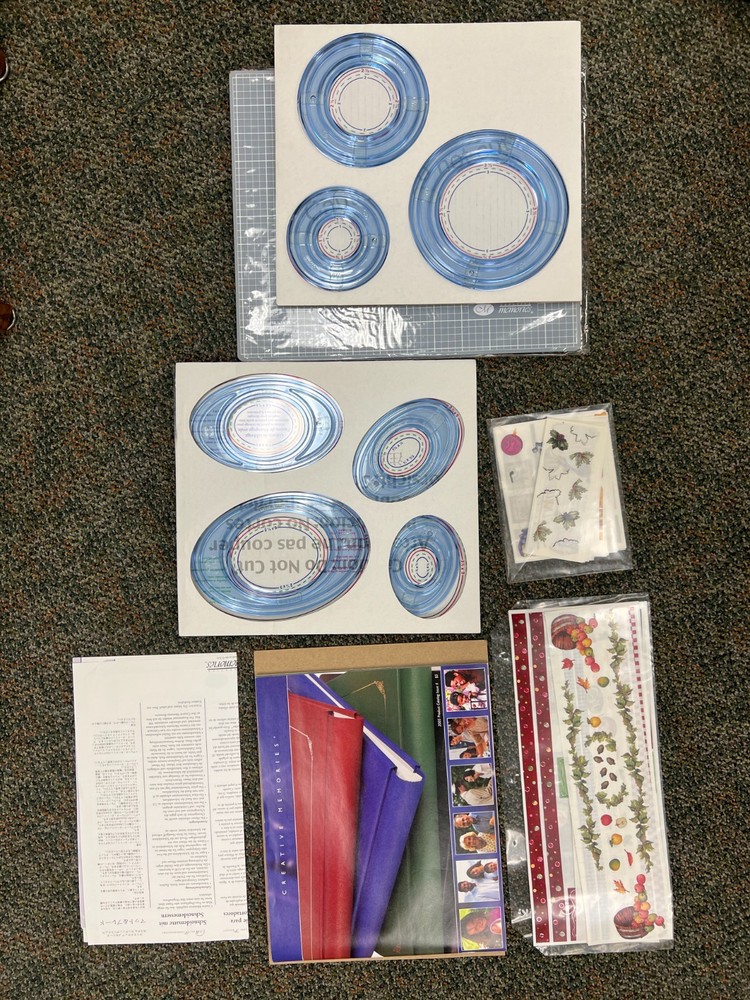 Creative Memories Lot – Oval & Round Paper Cutters , Stickers Matt Scrap Book