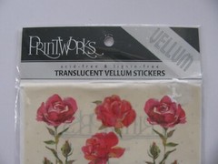 PrintWorks Vellum Stickers BORDERS OF ROSES 1 Sheet 5″ X 12″ NOS