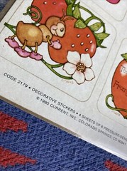 Current Inc 1980 Vintage Stickers Gift Tags Bugs Cute