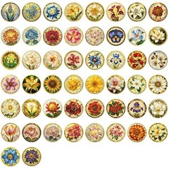 50 Pcs Gold Foil Stickers PET Transparent Waterproof Decals for Journal Phone La