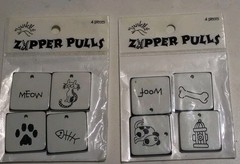 8 JUNKITZ ZIPPER PULLS, Dog + Cat Theme, Embellishment Scrapbooking RETIRED, New