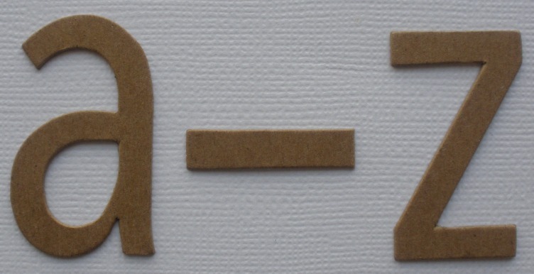 2″ – 2 1/4″ SIMPLE FONT – Customized Alphabet Letters Chipboard Die Cuts – 26 Pc
