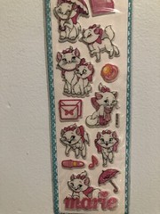 Disney Marie Cat Kitty Glitter Puffy Large Sticker Sheet Scrapbooking