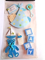 Sandylion Essentials Dimensional Stickers – BABY BOY Special Delivery, BRAND NEW