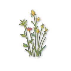Floral Stems Metal Die Cuts for Card 10.5x8cm/4.13×3.14 inches, silver