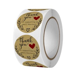 Thank You Stickers – Self Adhesive 500 Label Roll – One Stop Shop