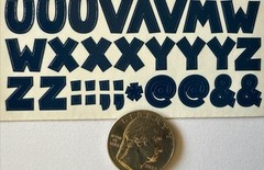 NAVY BLUE 7/16” CHUNKY ALPHABET Stickers(2sheet)Making Memories•Letters •Number