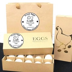 Farm Fresh Eggs Stickers 500 Pcs Farm Fresh Eggs Carton Labels Per Roll – 1.5…