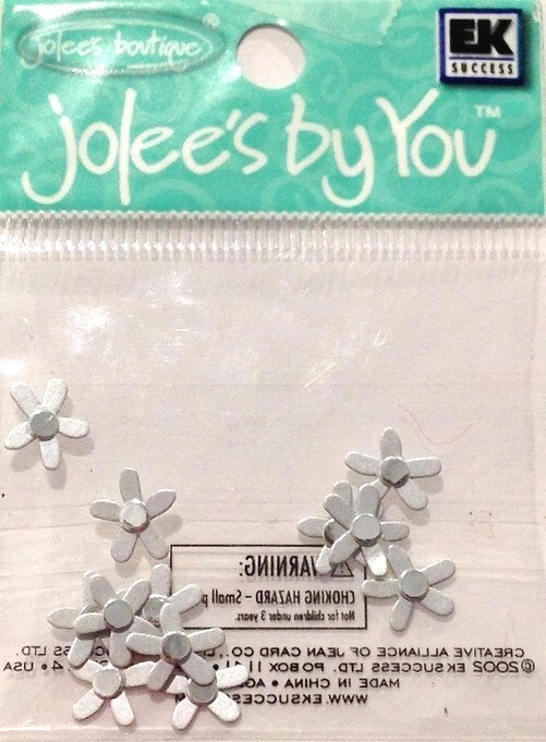 Silver Waxflower, flower scrapbook 3D embellishment Jolee’s by You JJAA146