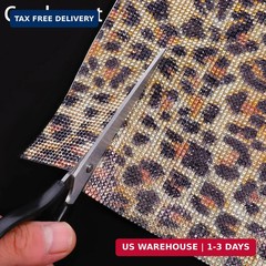 12000PCS Leopard Print Rhinestone Sticker with 2mm Rhinestone Crystal Bling Self