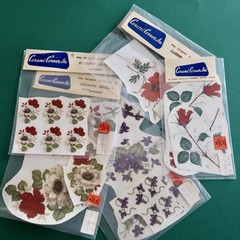 Vtg Ceramic Decals Mixed Media Water Mount Transfers Lot R Bright Poppy Floral