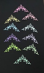 Page Corners Photo Corners Fancy Flourish Filagree Corner Die Cuts 12 pcs 1-3/8”