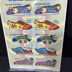 Vintage Scratch N Sniff Stickers BUBBLE GUM Scent Silly Sneakers Sticker Store