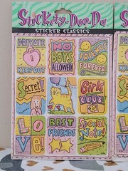 2 Vintage Gibson Stickety Doo Da 1997 Girls Club Friends Stickers 4 Sheets Diary