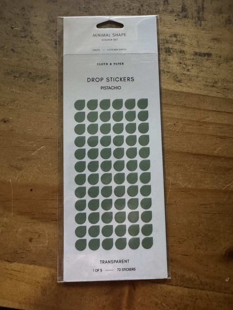 Cloth and Paper Sticker Set Dot Drop Arrow
