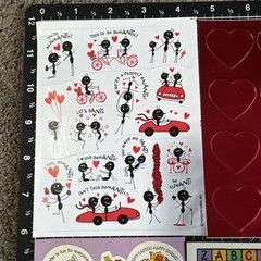 Vintage Sticker Lot Valentines Easter 6 Sheets AGC, Gibson, Hallmark, etc