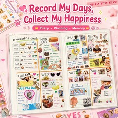 Cat Sticker Book, 30 Pages Over 800 Cute Die Cut Stickers with 3 Style 1