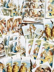 Alice in Wonderland Vintage Printed Cards 50+ Alice Cards Each 1.5×3.5” #AW52