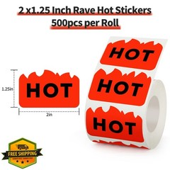 Bueake Rave stickers Fluorescent Red Orange