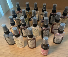 19 Tattered Angels Glimmer Mist 2 oz Spray Lot Deep Plum Timeless Lilac Pearl +
