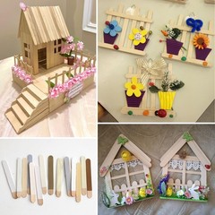 KTOJOY 70Pcs Jumbo Craft Sticks,8 inch Natural Premium Wooden Extra Large Pop…