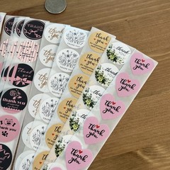 200pcs Cute Thank You Stickers 1” Small Business for Decorate Envelopes Sealing