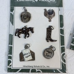 Lot 2 The Card Connection Charming Thoughts WESTERN THEME Metal Embellishments