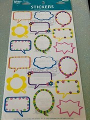 FRANCES MEYER STICKERS BUBBLE STICKERS COLORFUL MULTI-SHAPED WORD BUBBLES 18PCS