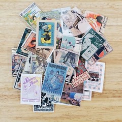 100 Mini Art Nouveau & Art Deco Prints Cardstock Vintage Pictures Scrapbooking