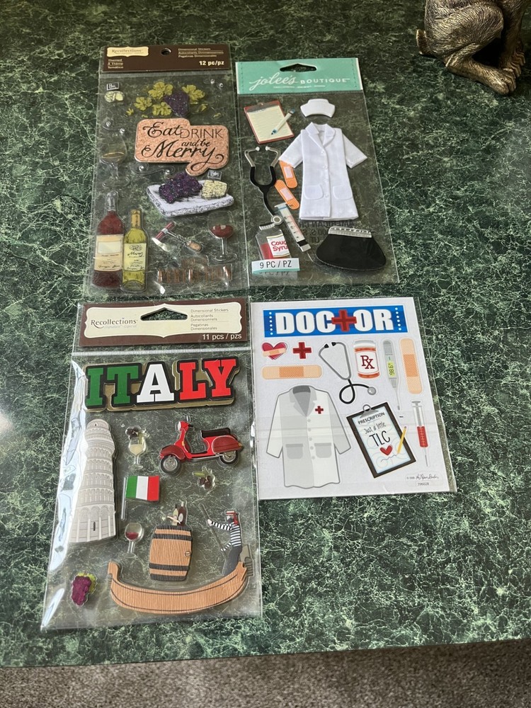 JOLEE’S BOUTIQUE STICKERS AND OTHERS NEW SEALED DOCTOR ITALY WINE THEME DETAIL