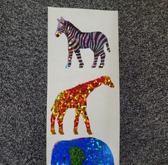RARE HAMBLY STUDIOS «SAFARI ANIMALS» VINTAGE STICKER COLLECTABLES