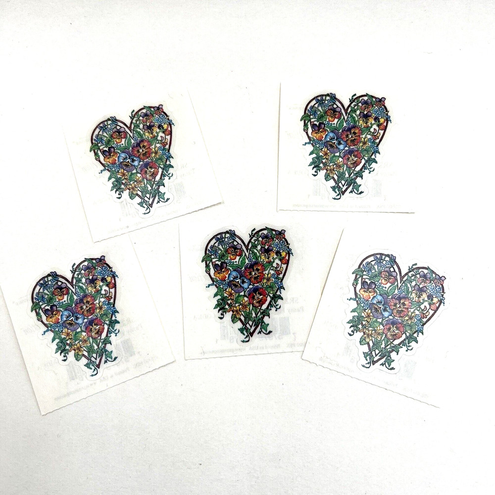 PSX Design Pansy Heart Stickers Scrapbooking Card Making
