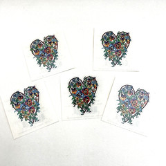 PSX Design Pansy Heart Stickers Scrapbooking Card Making