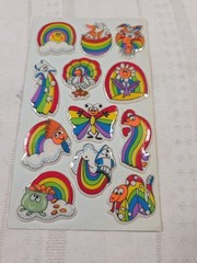 Vintage 80s! Russ Puffy Stickers- Rainbow, Star, Heart, Bird, Butterfly, Retro