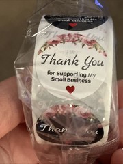 Thank You For Supporting My Small Business Stickers, 2 Rolls Of 500. New.Sealed