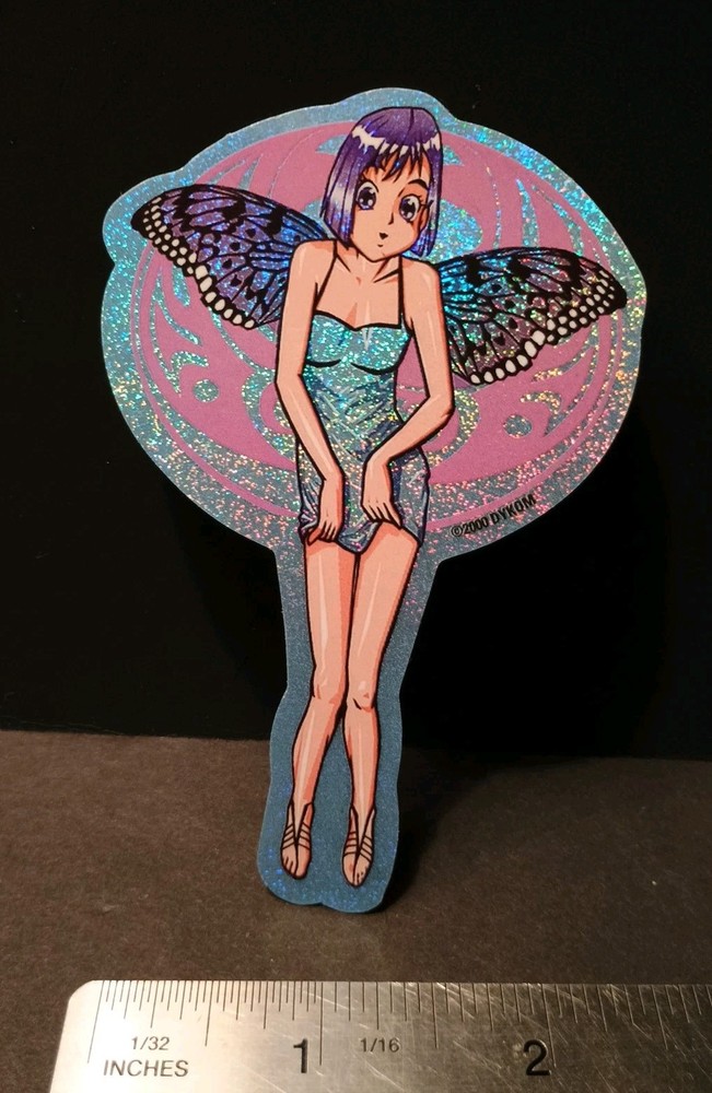 Vintage Stickers Fairy Prism Vending Machine Sticker Dykom 2000